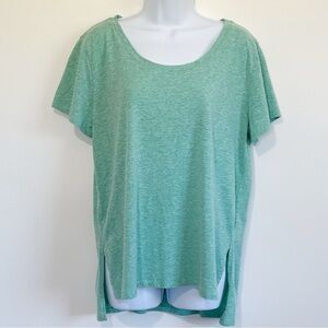 UMGEE Short Sleeve Relaxed Fit Shirt Green Cotton Blend Size Medium